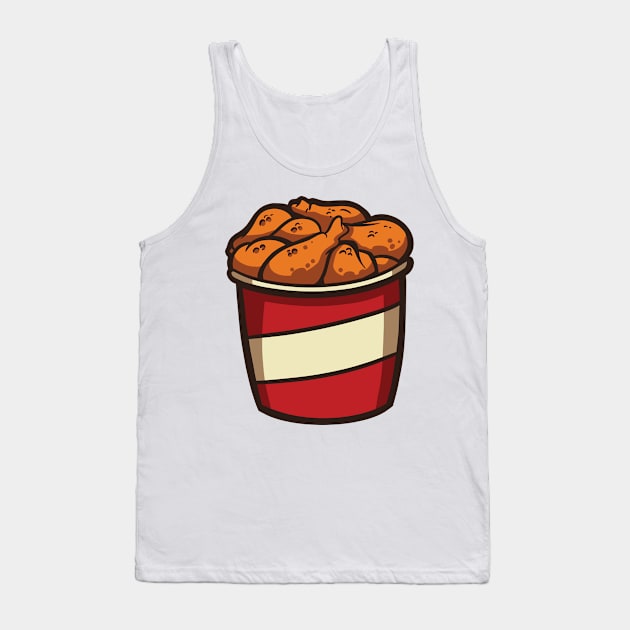 BUCKET OF FRIED CHICKEN Tank Top by madeinchorley